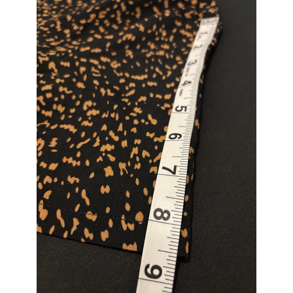 Shein Dress Women's M Black and Tan Leopard Print Patterns V-Neck Short Sleeve - Picture 12 of 16